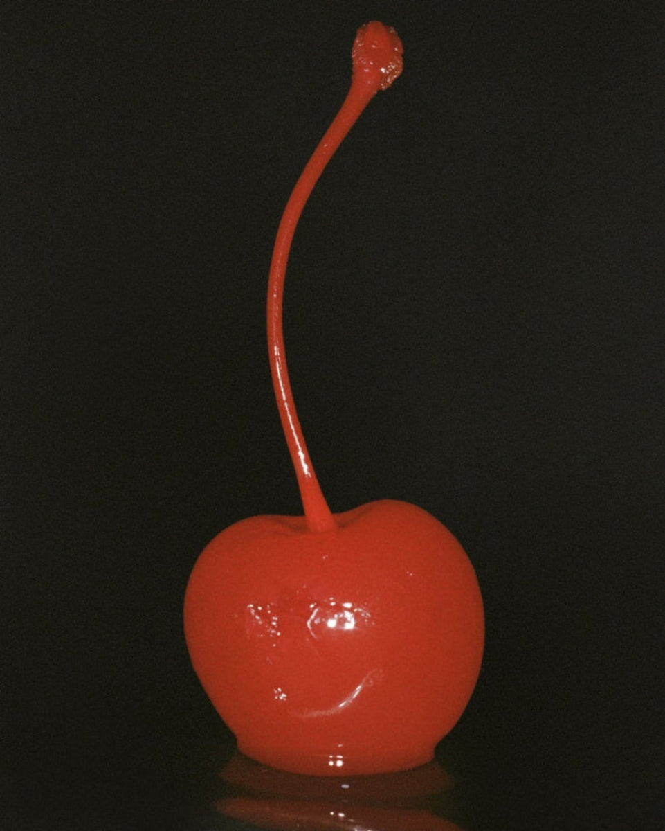 cherry in black background