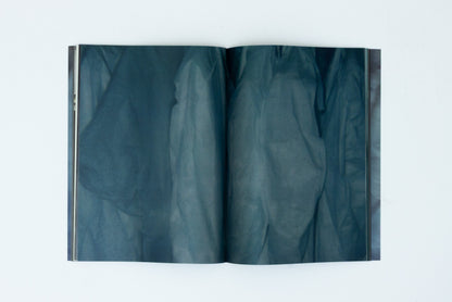 Spread of blue fabric