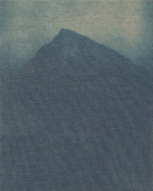 mountain in cyanotype