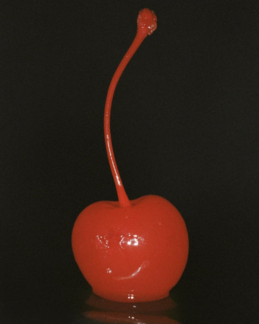 cherry in black background
