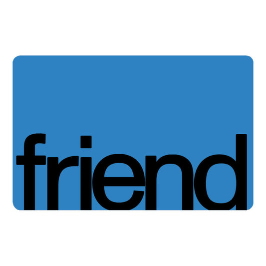 Foam Friend blue membership card