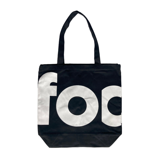 Foam tote bag in black and white front