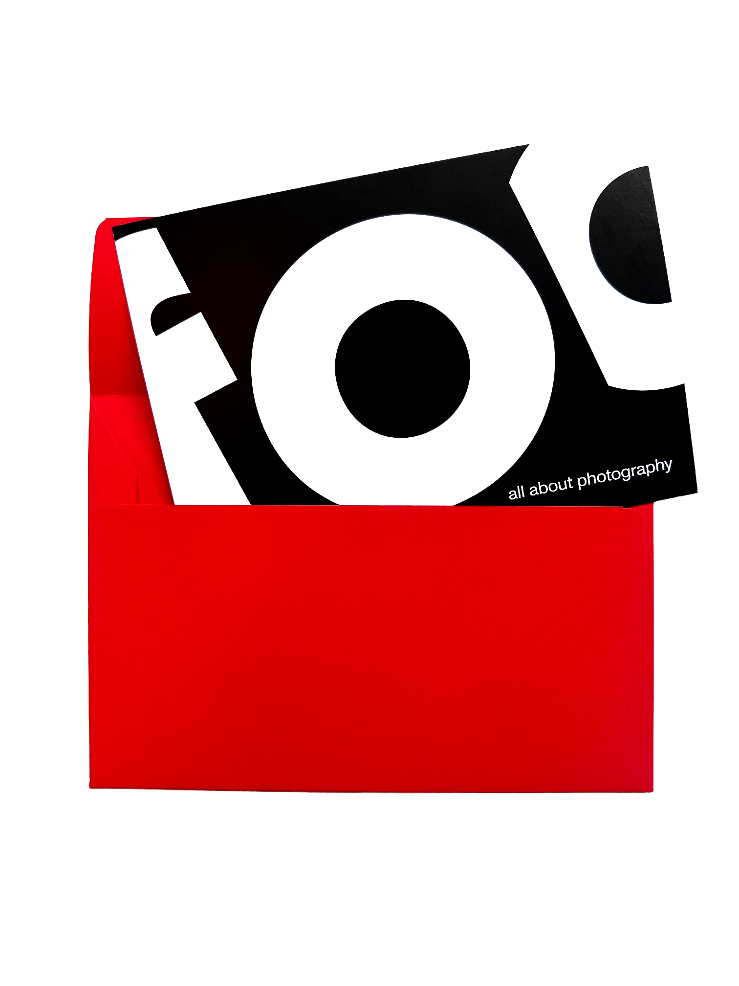 Red envelop with black and white Foam giftcard