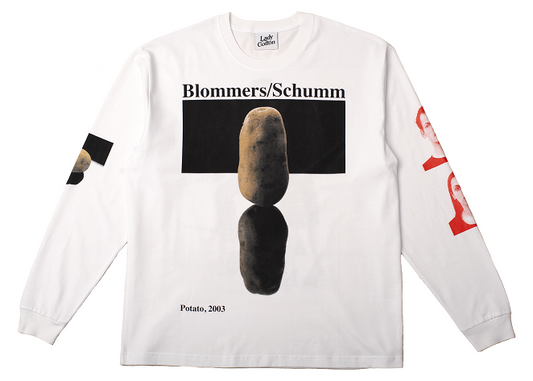 wit shirt lange mouw met aardappel foto van Blommers & Schumm
